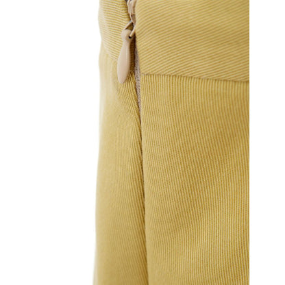 Gold Cotton Casual Pants