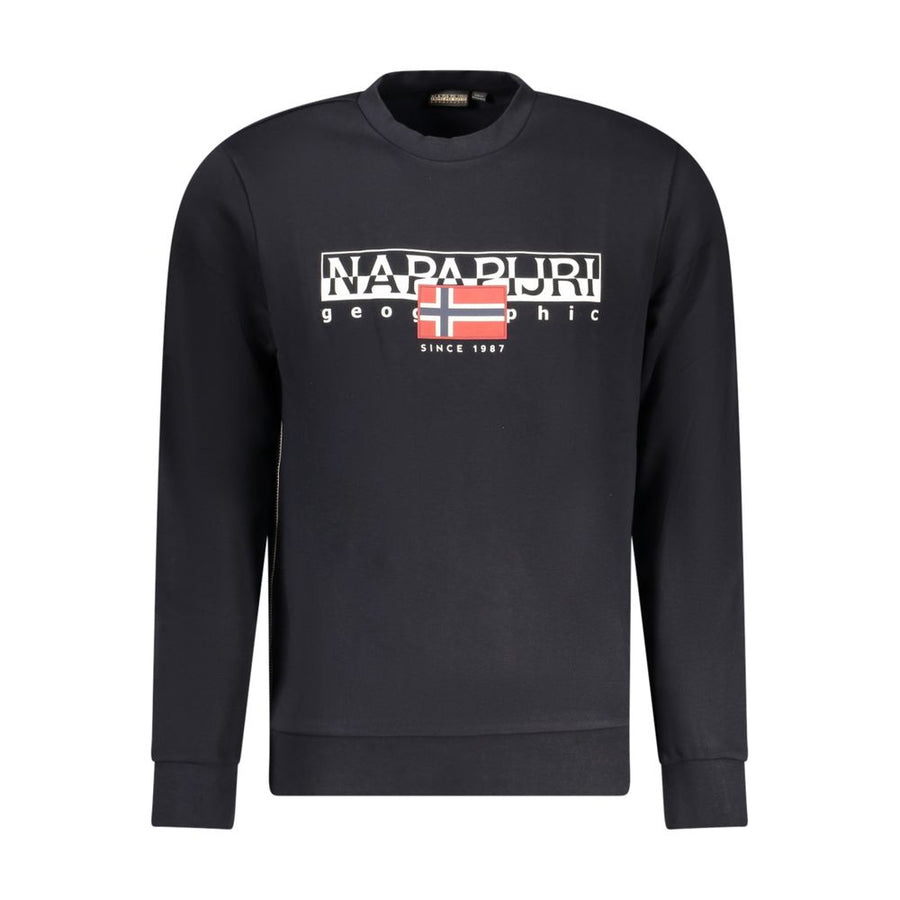 Black Cotton Men Sweater