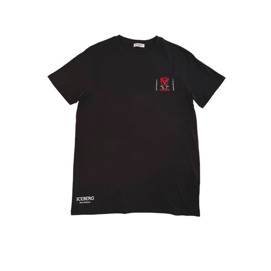 Black Cotton Men T-Shirt
