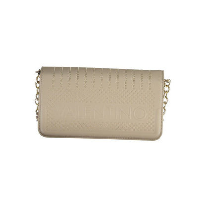 Beige Polyurethane Women's Bag
