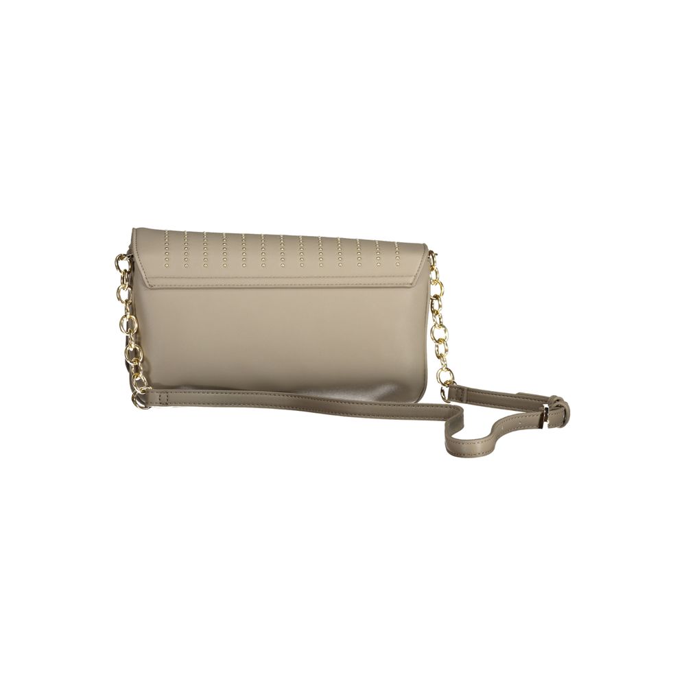 Beige Polyurethane Women's Bag