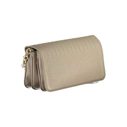 Beige Polyurethane Women's Bag