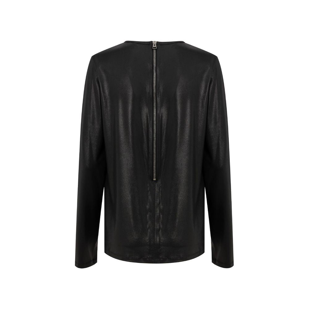 Black Viscose Long Sleeve