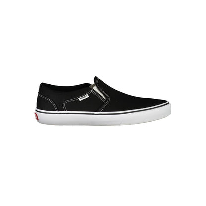 Black Polyester Men Sneaker