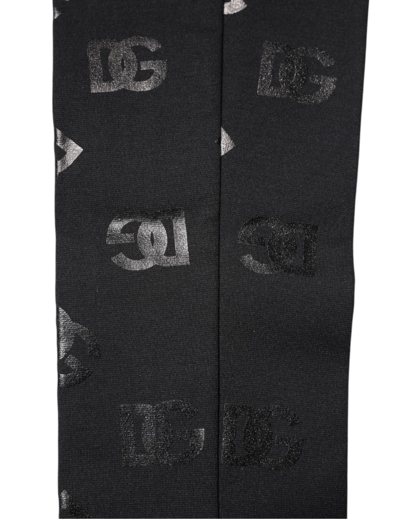 Black DG Logo Monogram Wool Stretch Arm Sleeves