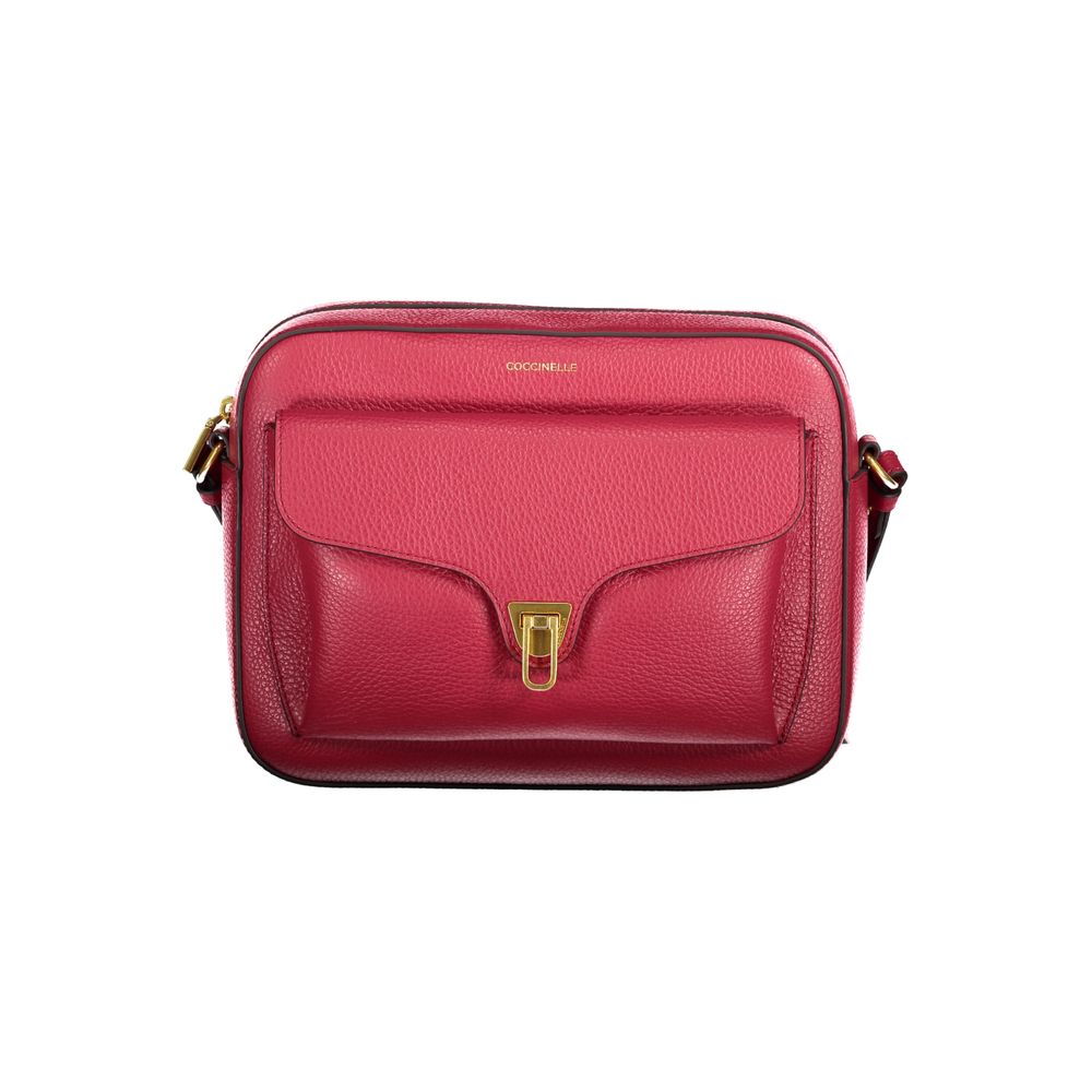 Red Leather Women Shoulder Bag
