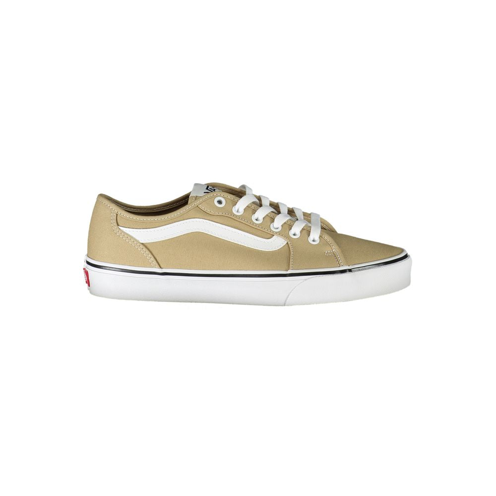 Beige Leather Men Sneaker