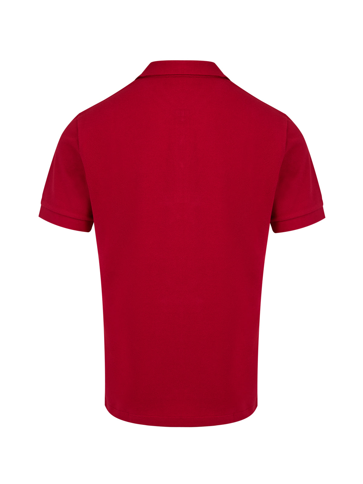 Red Cotton Collared Polo Shirt