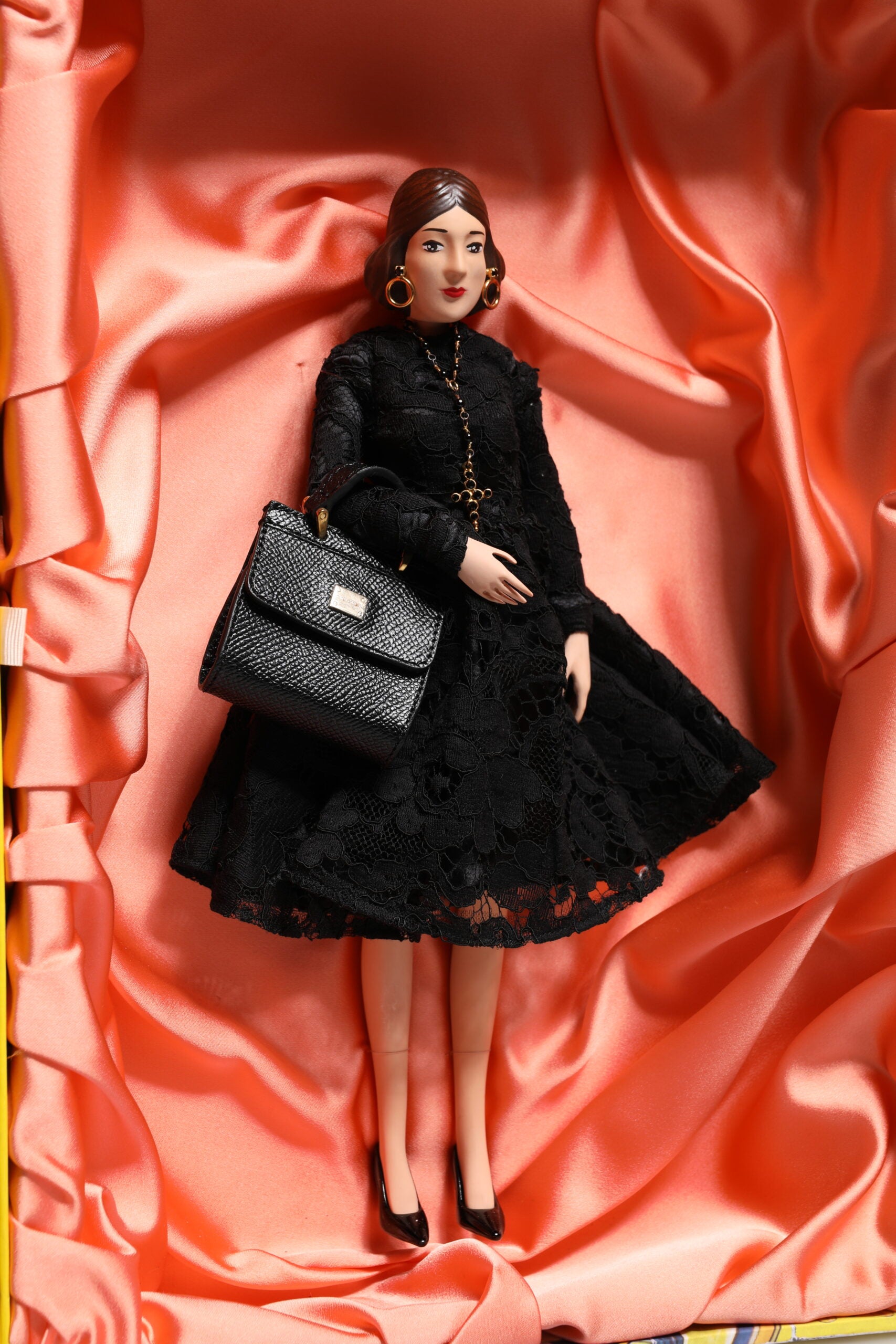 Black Dress Ceramic Porcelain Fashion Leather Sicily Dolls
