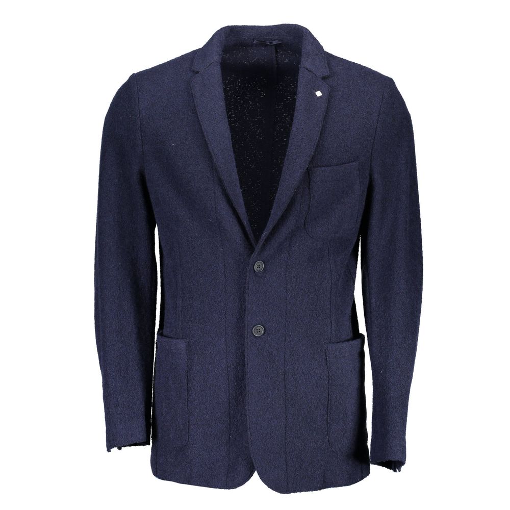 Blu Wool Men Jacket