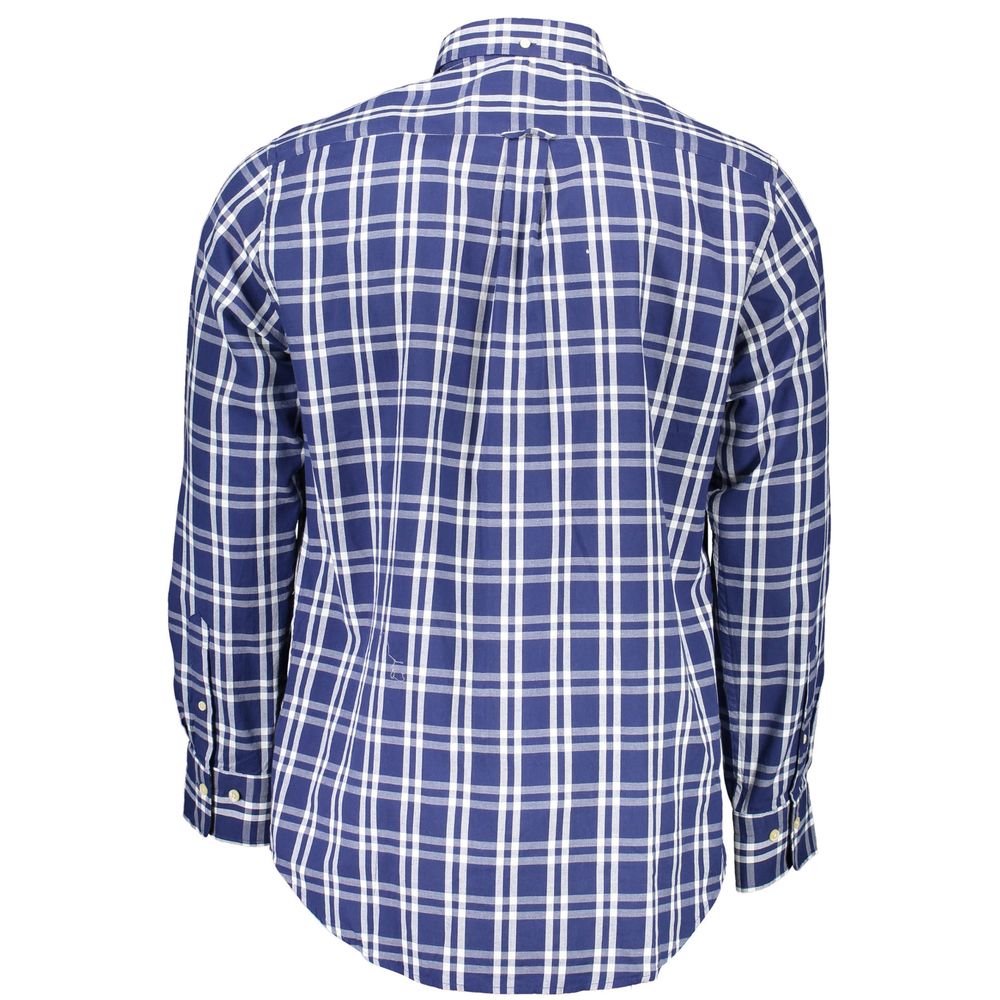 Blue Cotton Men Shirt