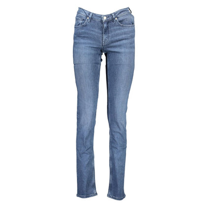 Blue Polyester Jeans Denim