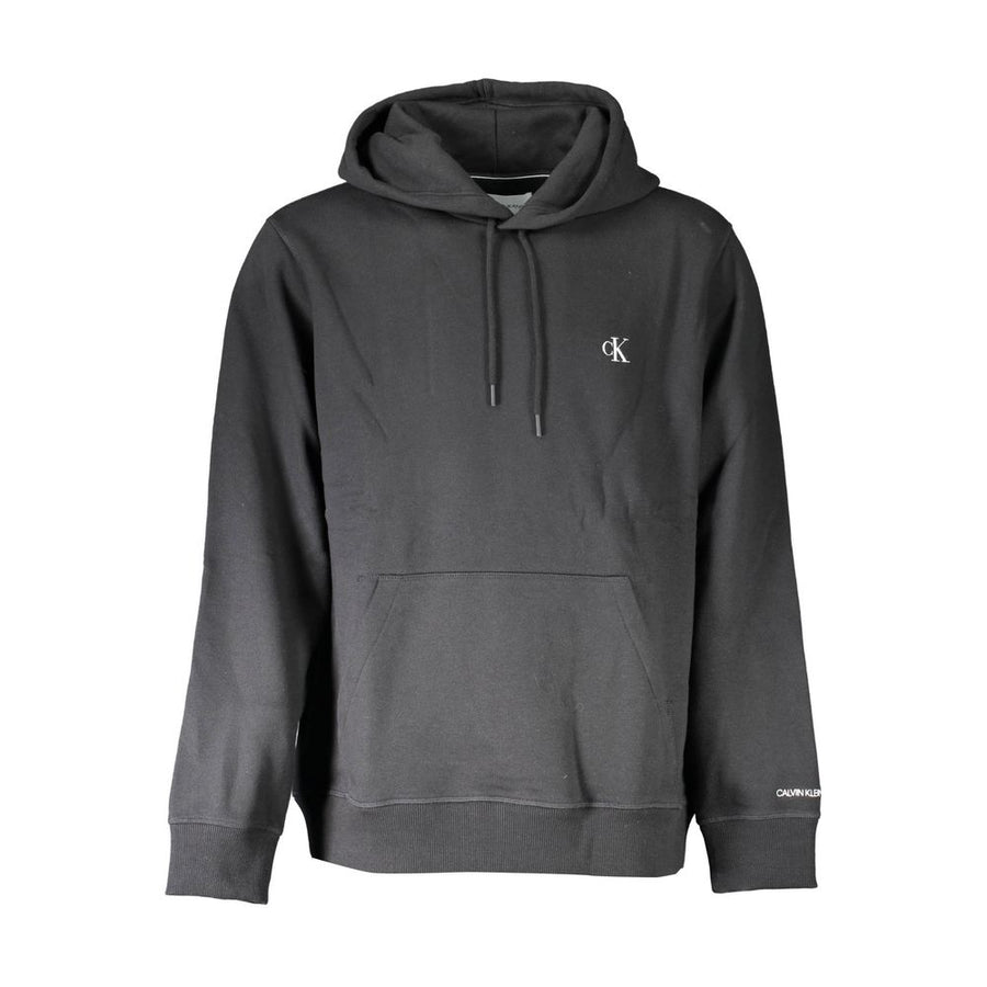Black Cotton Men Sweatshirt