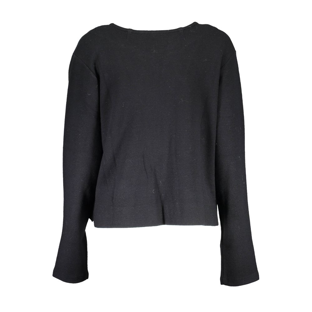 Black Wool Women Cardigan
