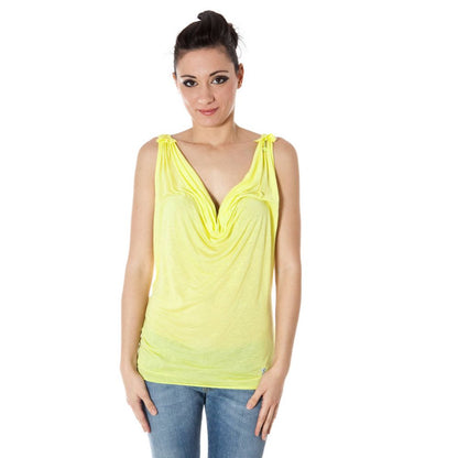 Yellow Viscose Women Top