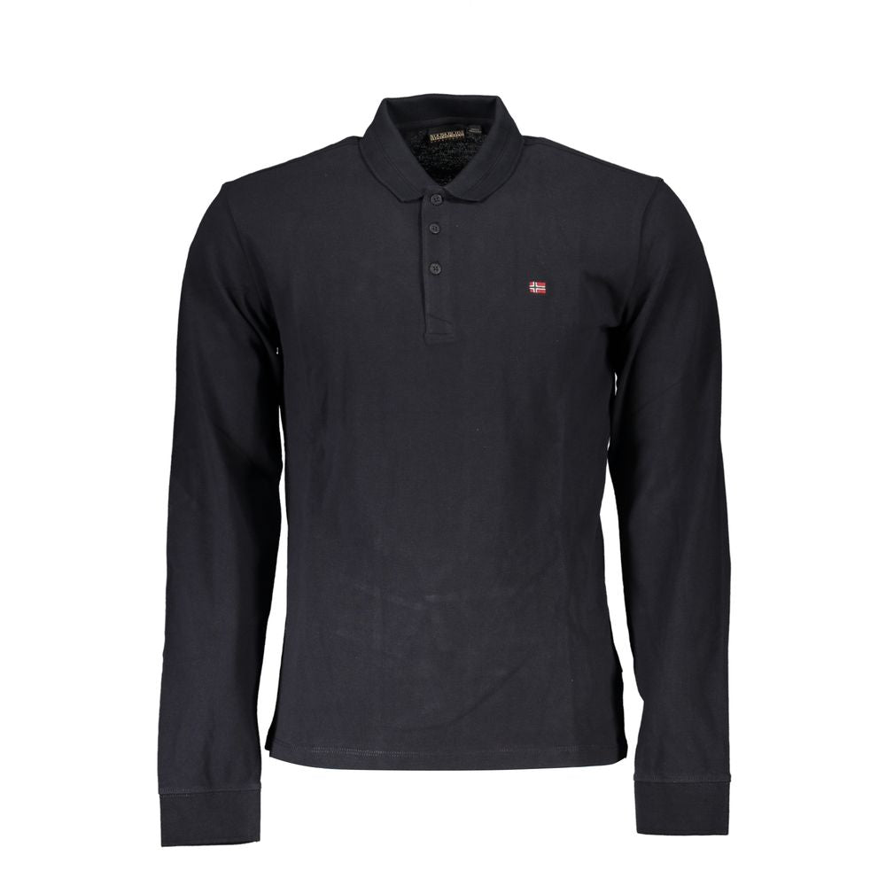 Black Cotton Polo Shirt