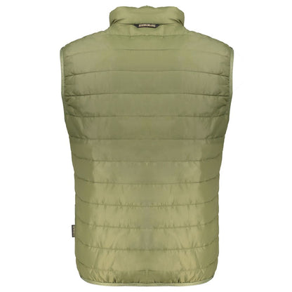 Green Polyester Men's Sleeveless Jacket