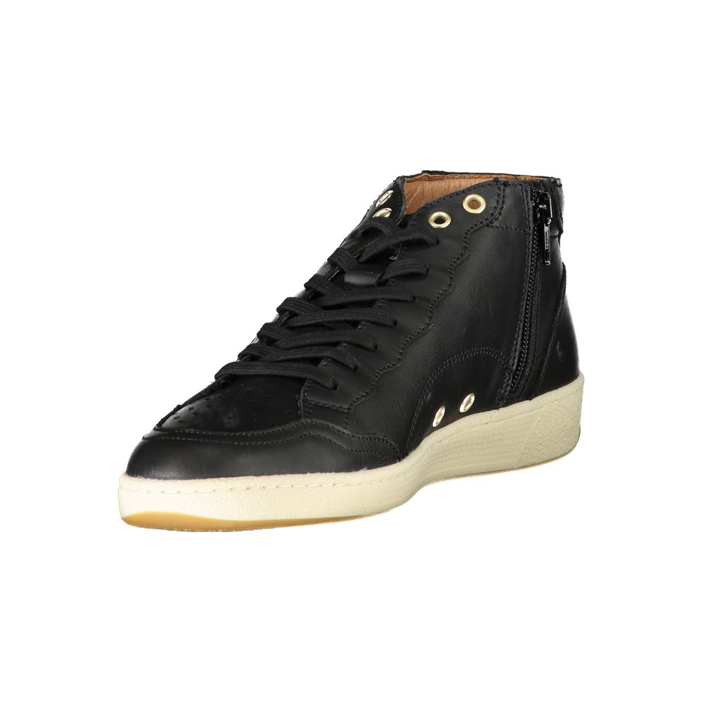 Black Leather Men Sneaker