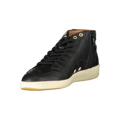 Black Leather Men Sneaker