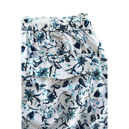 White Polyester Men Swim Shorts