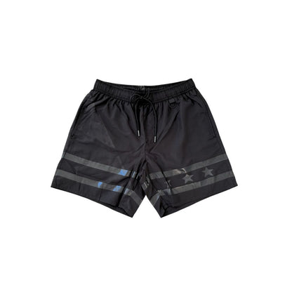 Black Polyester Men Swim Short