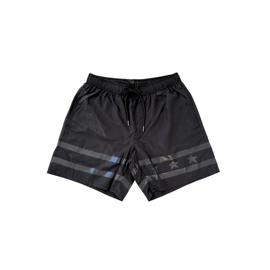 Black Polyester Men Swim Short