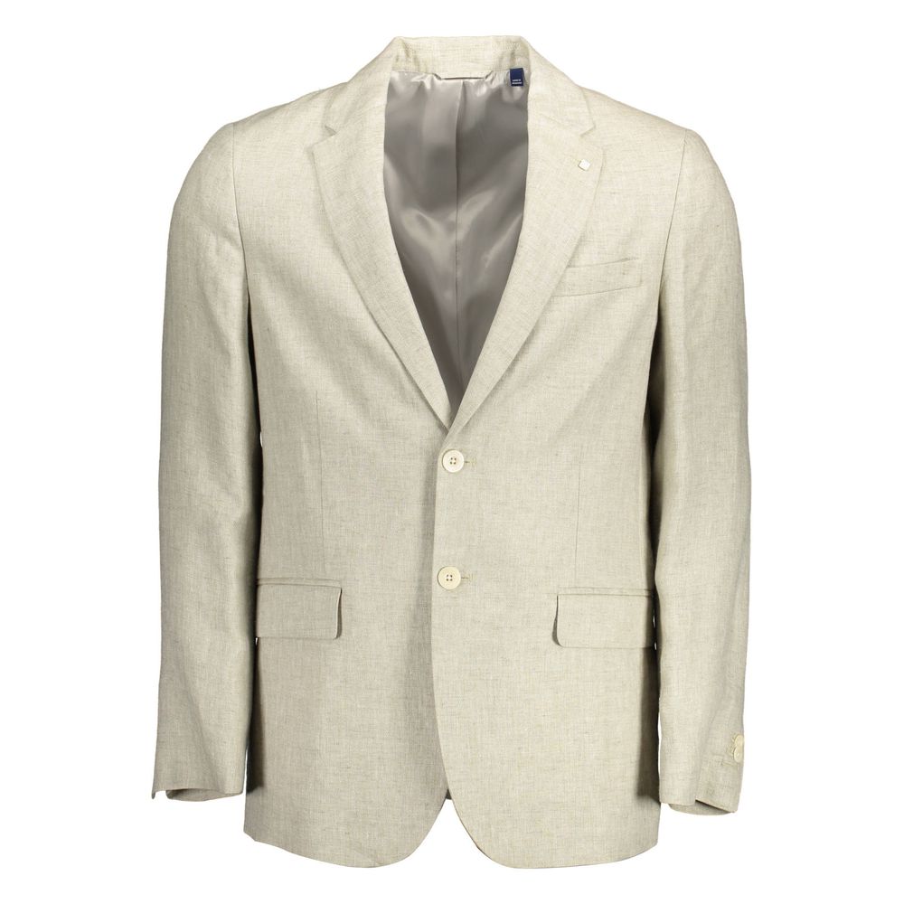 Beige Linen Jackets & Coat