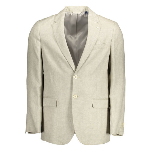 Beige Linen Jackets & Coat