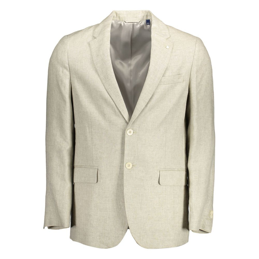 Beige Linen Jackets & Coat