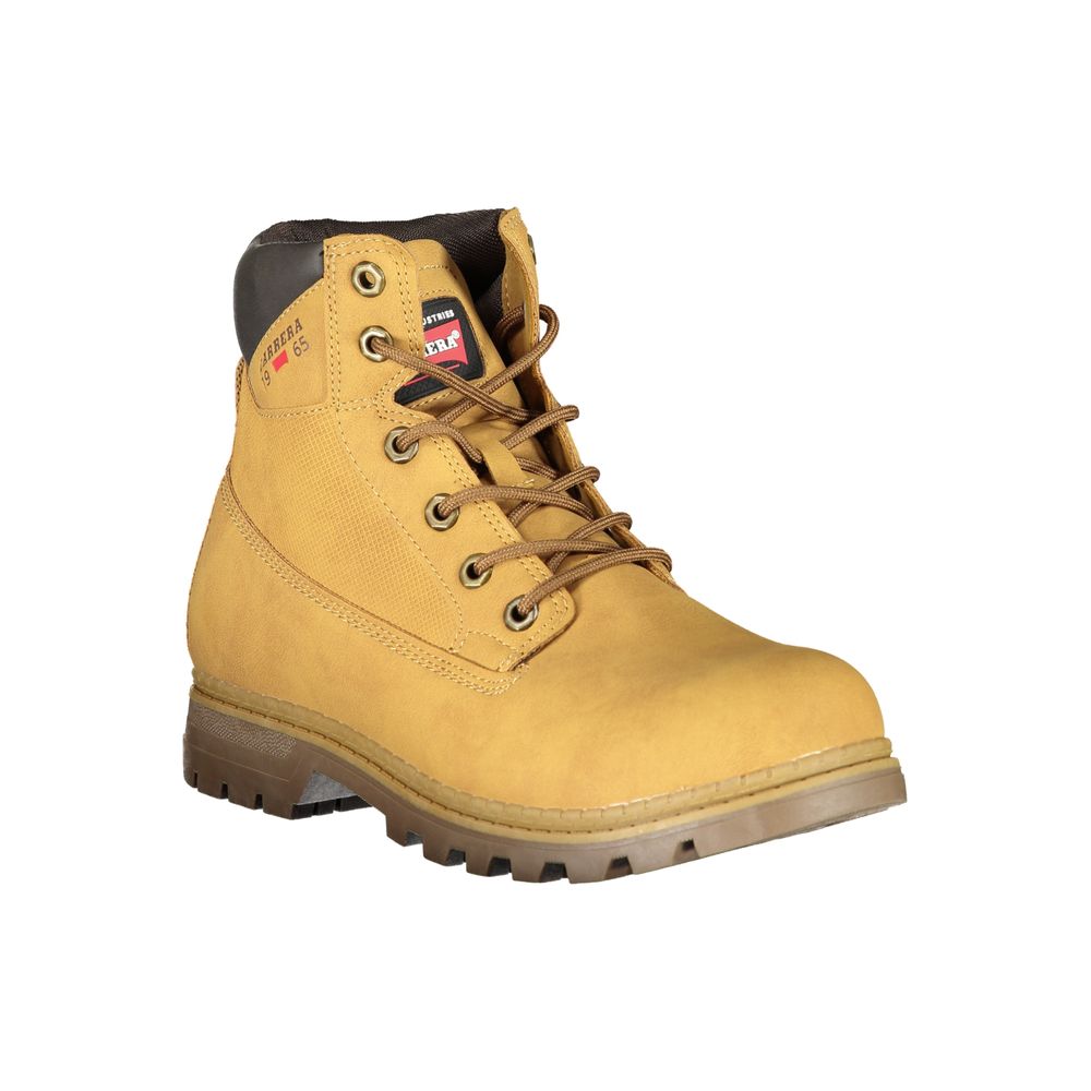 Yellow Polyester Men Boot