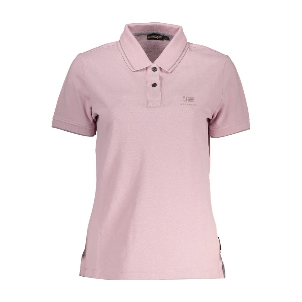 Pink Cotton Polo Shirt