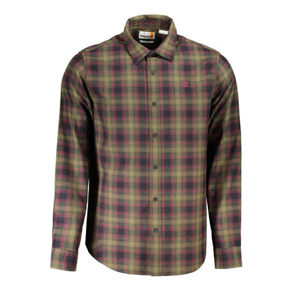 Green Cotton Men's Shirt