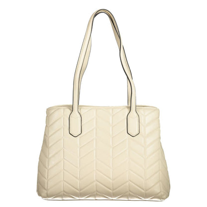 Beige Polyethylene Handbag
