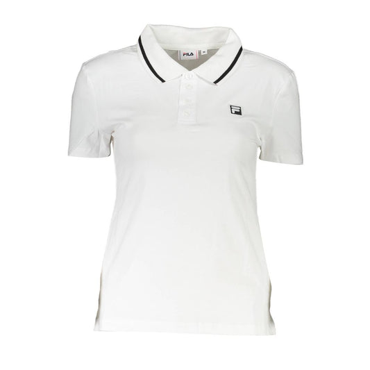 White Cotton Womens Polo Shirt