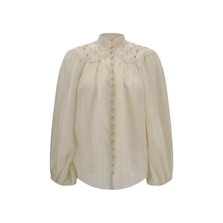 Cream Ramie Blouse