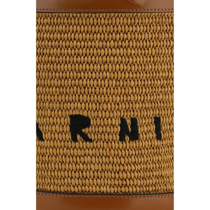 Brown Cotton Backet Bag