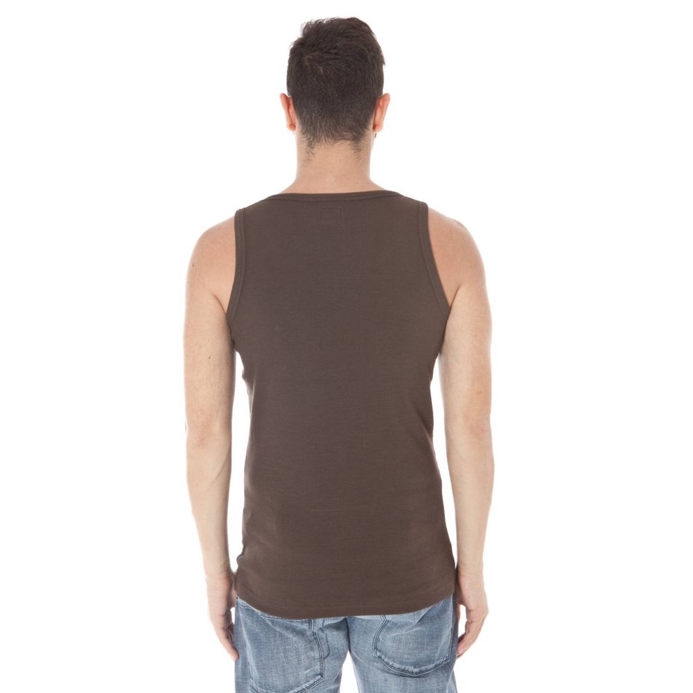 Marrone Cotton Men T-Shirt