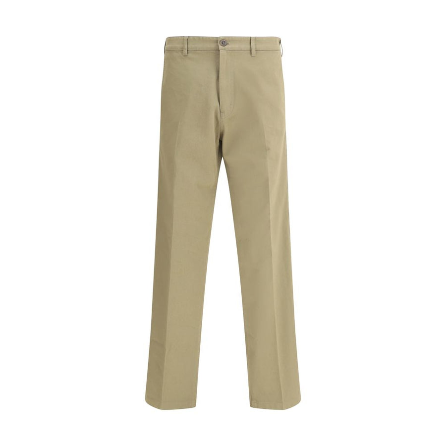 Beige Cotton Chino Pants