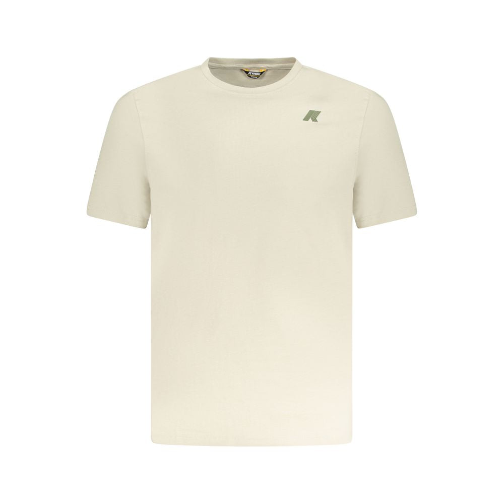 Beige Cotton Men T-Shirt