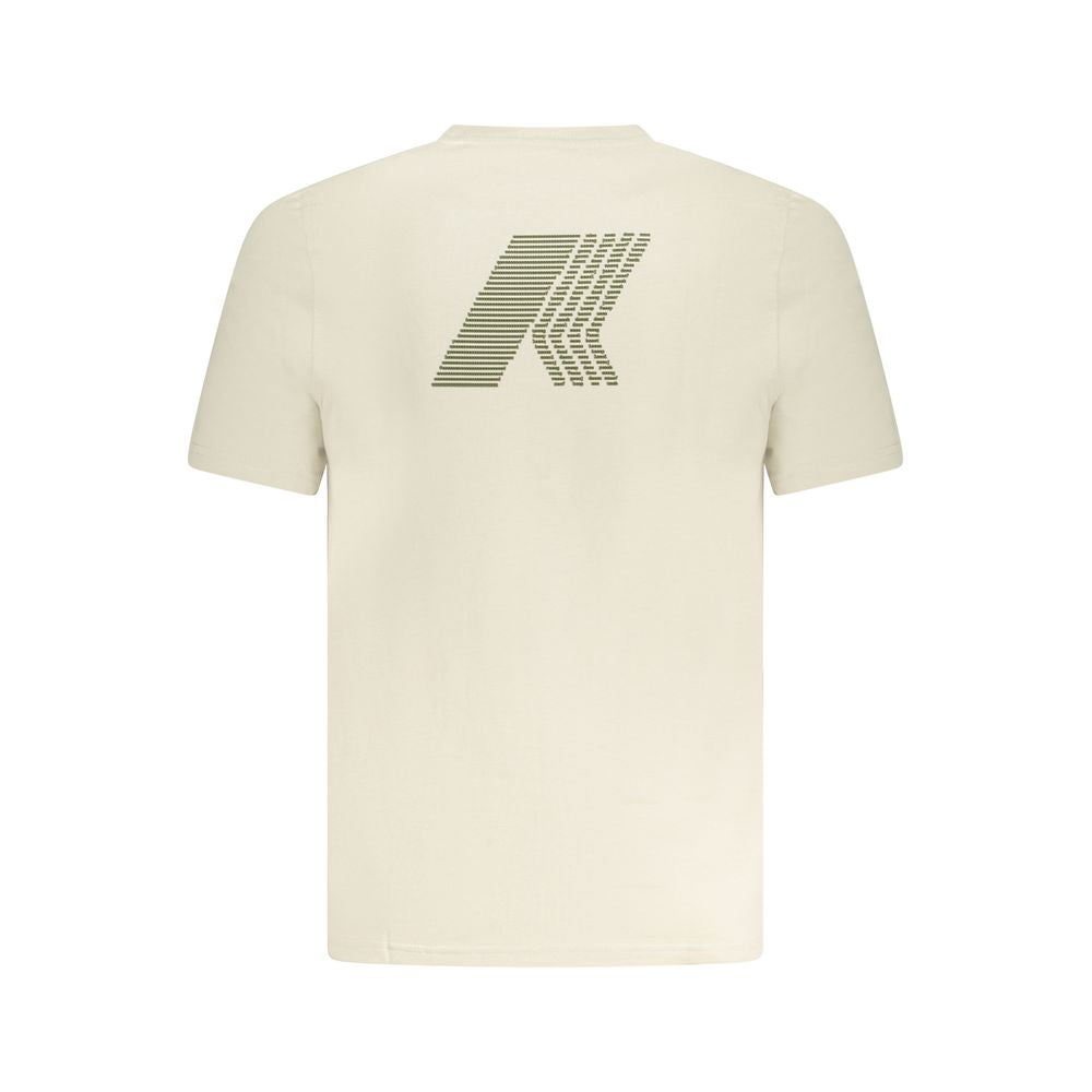 Beige Cotton Men T-Shirt