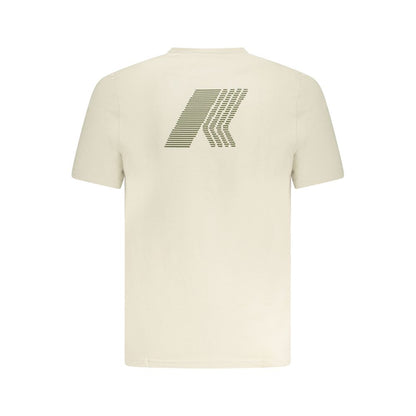 Beige Cotton Men T-Shirt