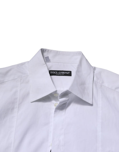 White Cotton Short Sleeves Dress Formal Shirt
