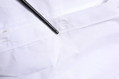 White Cotton GOLD Long Sleeves Formal Shirt
