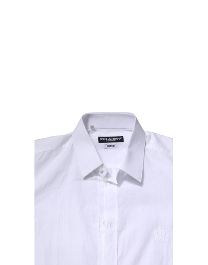 White MARTINI Long Sleeves Men Formal Shirt