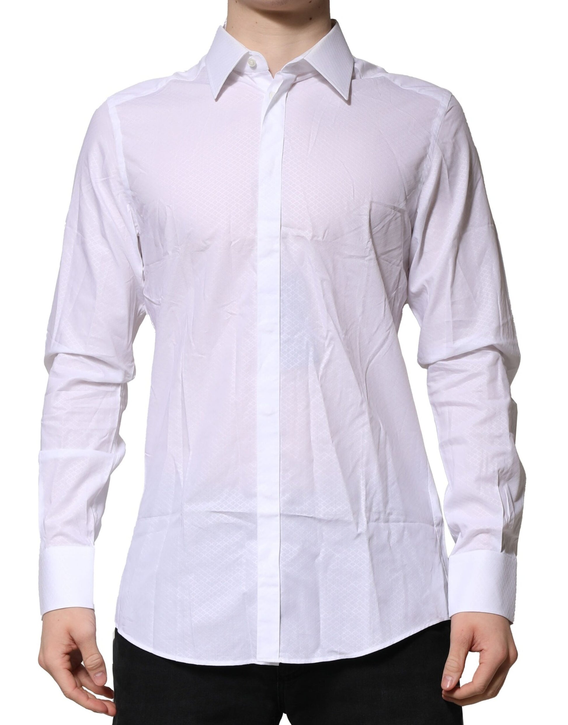 White MARTINI Long Sleeves Men Formal Shirt