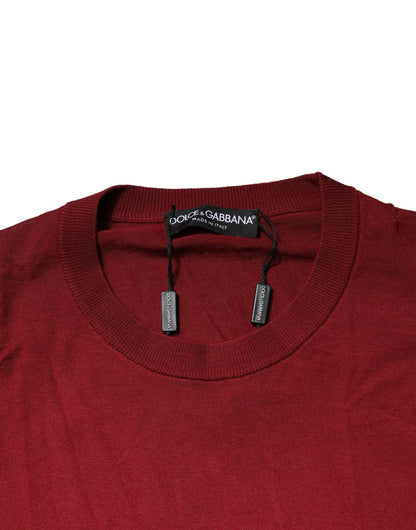 Maroon Cashmere Crew Neck Sweatshirt Sweater