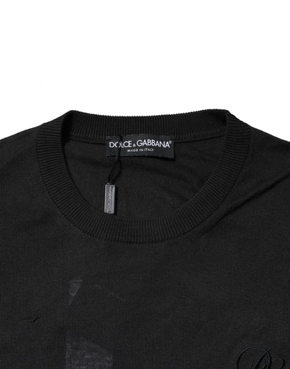 Dark Gray Cotton DG Logo Sweatshirt Sweater