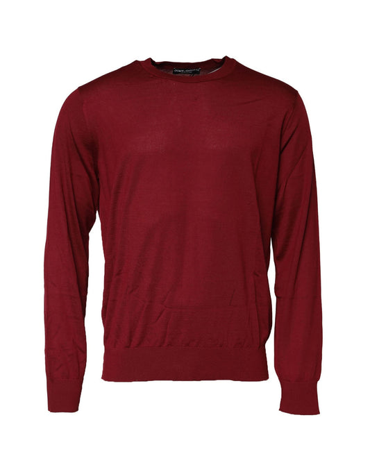 Maroon Cashmere Crew Neck Sweatshirt Sweater