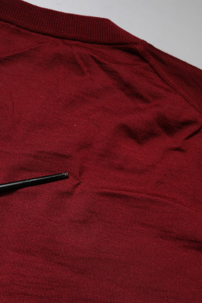 Maroon Cashmere Crew Neck Sweatshirt Sweater