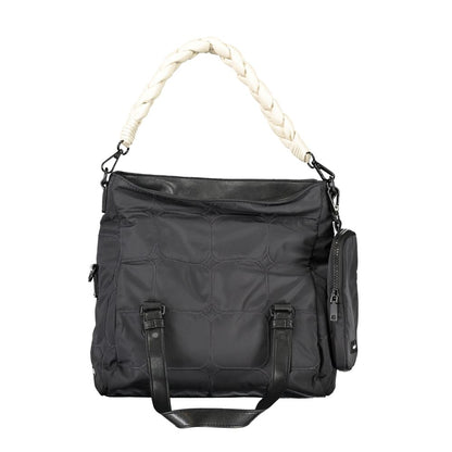 Black Polyester Women's Handbag